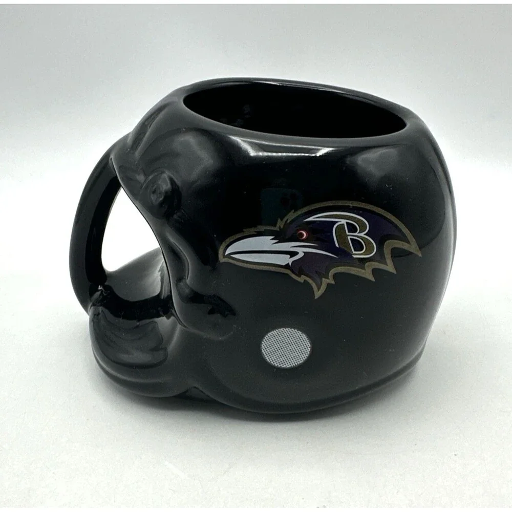 Baltimore Ravens Ceramic Helmet Planter, Caddy, Pencil Holder Black NEW